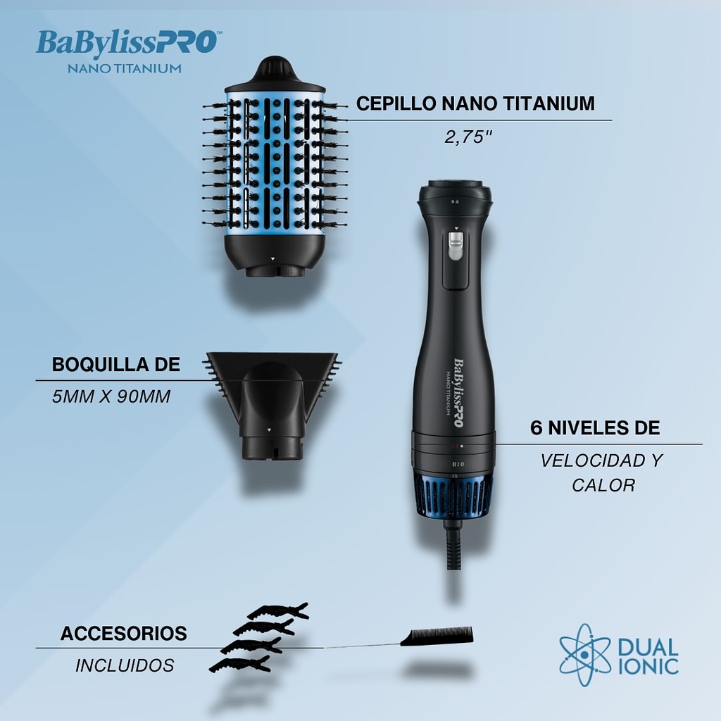 BaBylissPRO® CEPILLO + SECADOR HOT AIR 2.75 Nano Titanium™