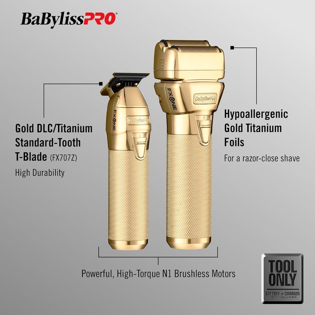 BaBylissPRO® TRIMMER + SHAVER GOLD FXONE