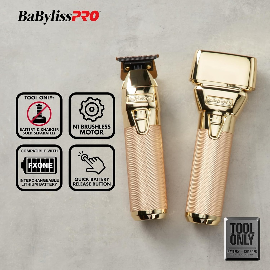 BaBylissPRO® TRIMMER + SHAVER GOLD FXONE