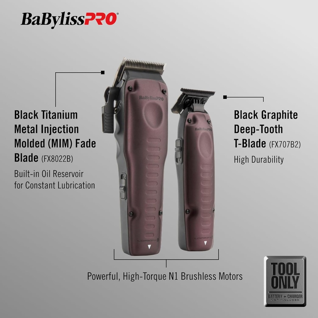 BaBylissPRO® CLIPPER + TRIMMER LO-PRO MORADO LIMITED EDITION