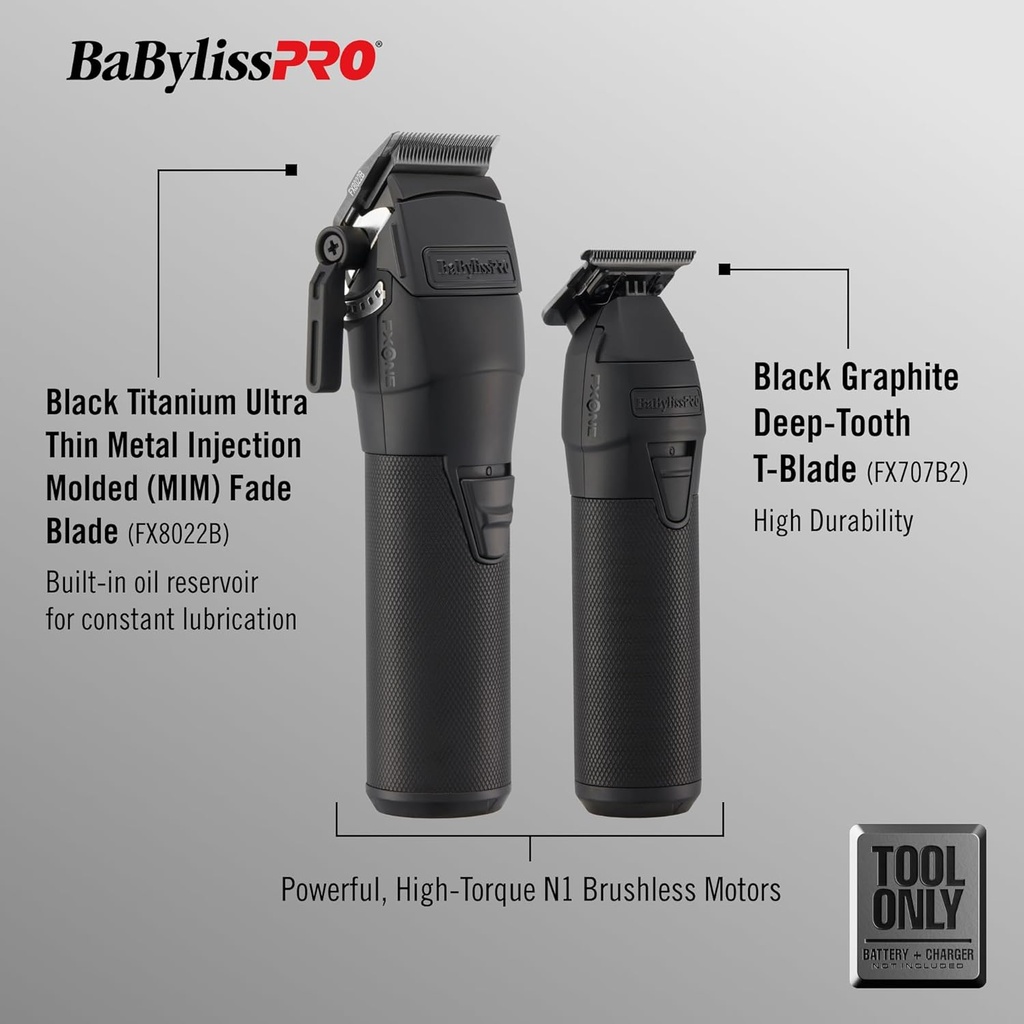 BaBylissPRO® CLIPPER + TRIMMER FXONE MATTE BLACK LIMITED EDITION