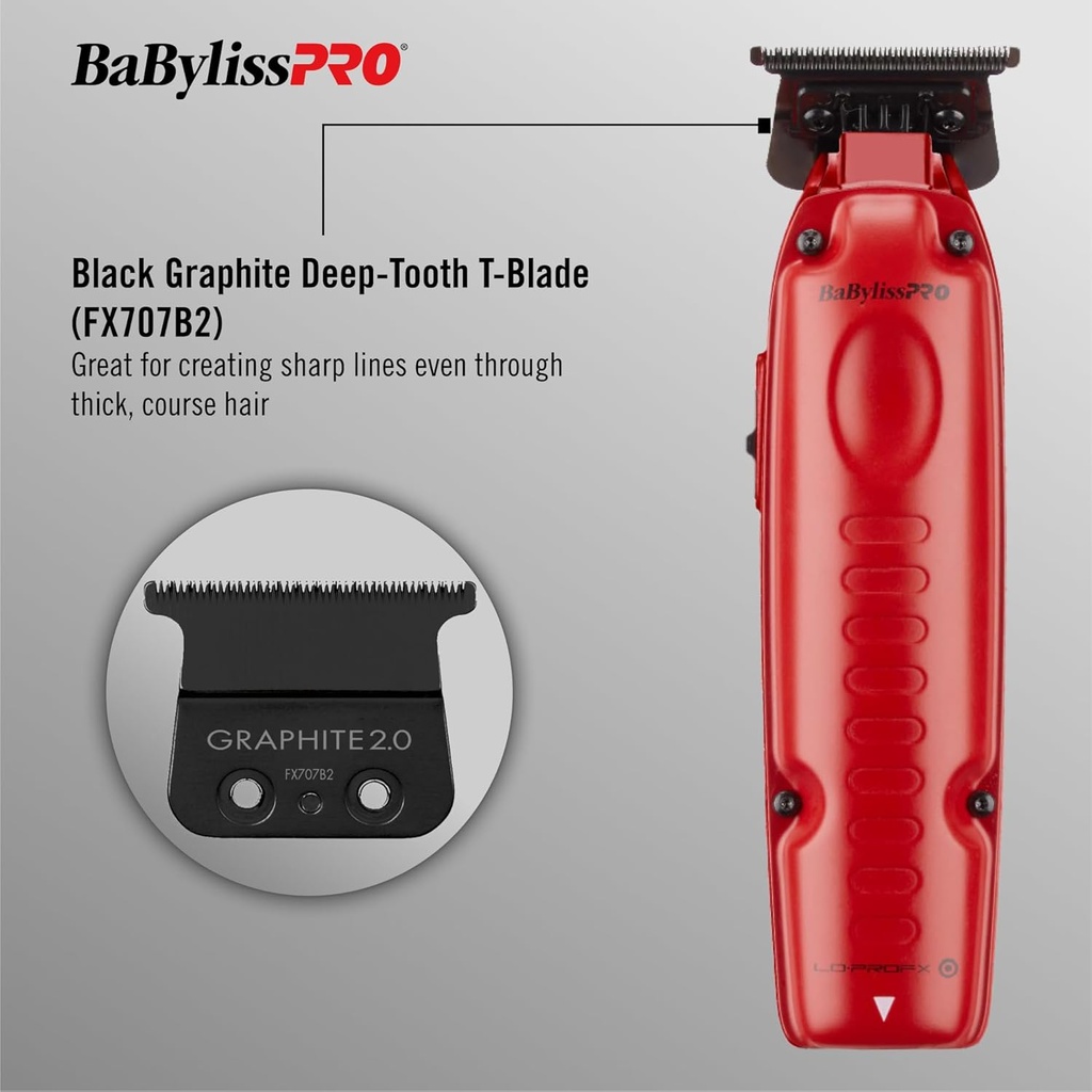 BaBylissPRO® TRIMMER LO-PRO FXONE ROJO