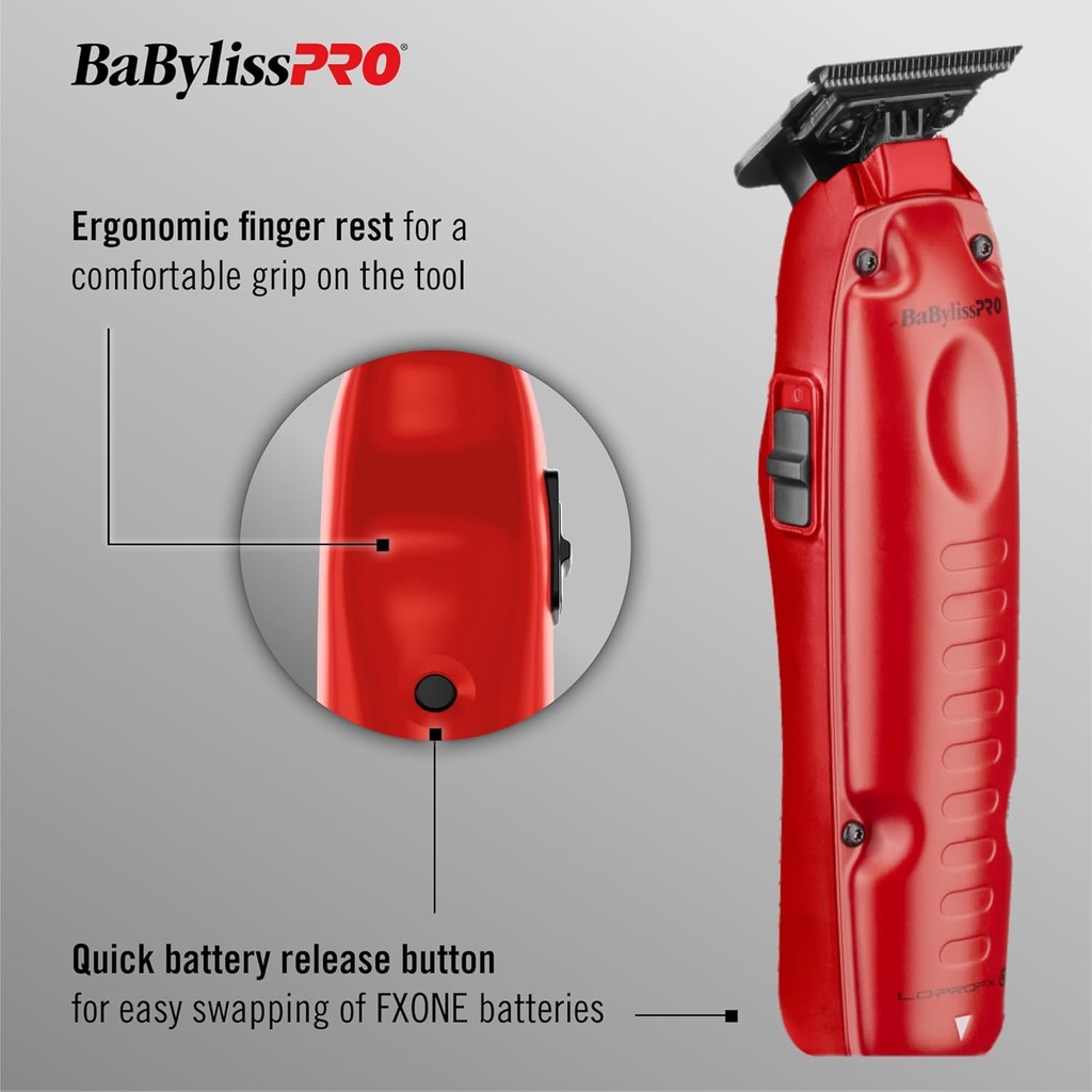 BaBylissPRO® TRIMMER LO-PRO FXONE ROJO