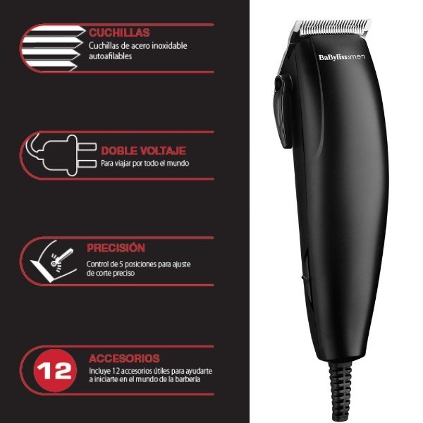 BaByLiss For Men PLUS CLIPPER KIT 12 PZA