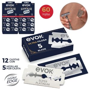 HOJAS PARA AFEITAR EVOK DOBLE FILO BOX 5