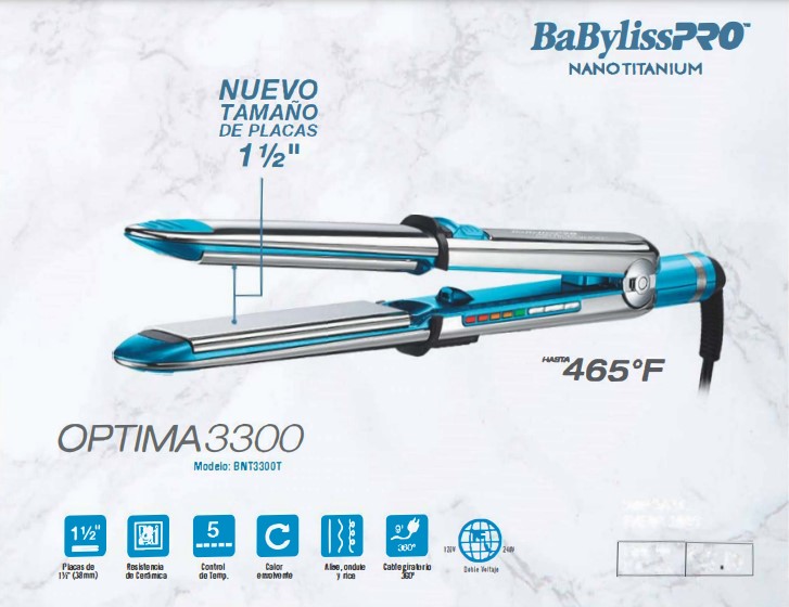 BaBylissPRO® OPTIMA 3300 FLAT IRON 1 1/2"