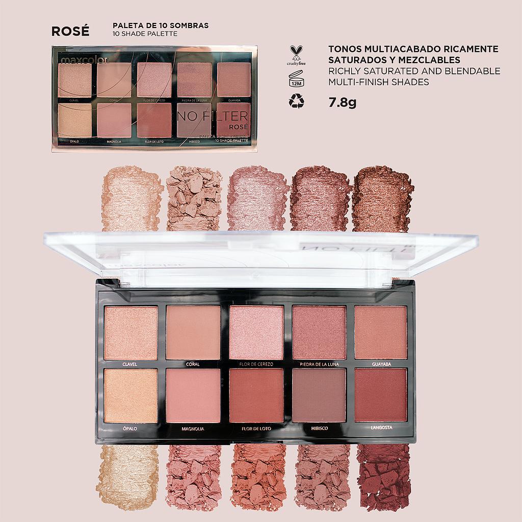 PALETA DE SOMBRAS ROSE 10 TONOS MAXCOLORE