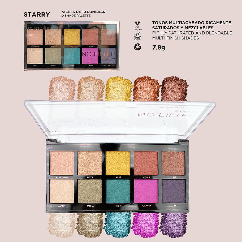 PALETA DE SOMBRAS STARRY 10 TONOS MAXCOLOR