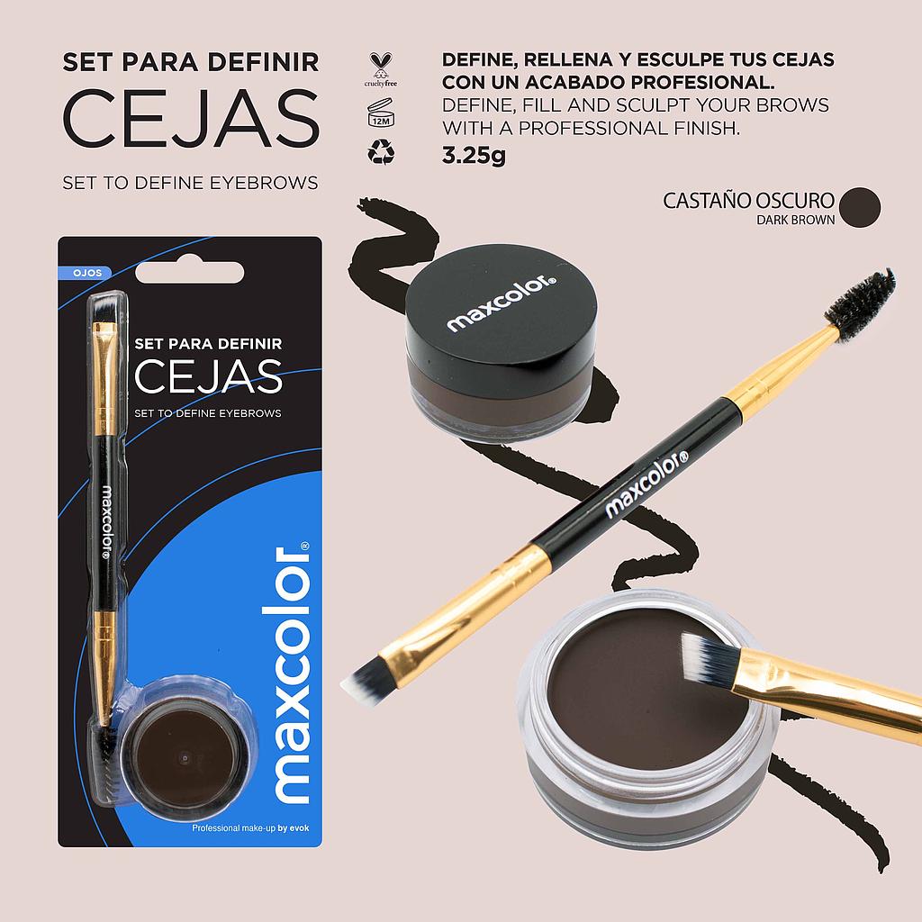 SET PARA DEFINIR CEJAS CASTAÑO OSCURO MAXCOLOR