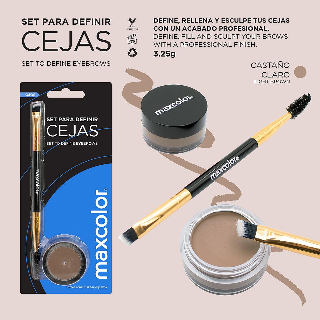 SET PARA DEFINIR CEJAS CASTAÑO CLARO MAXCOLOR