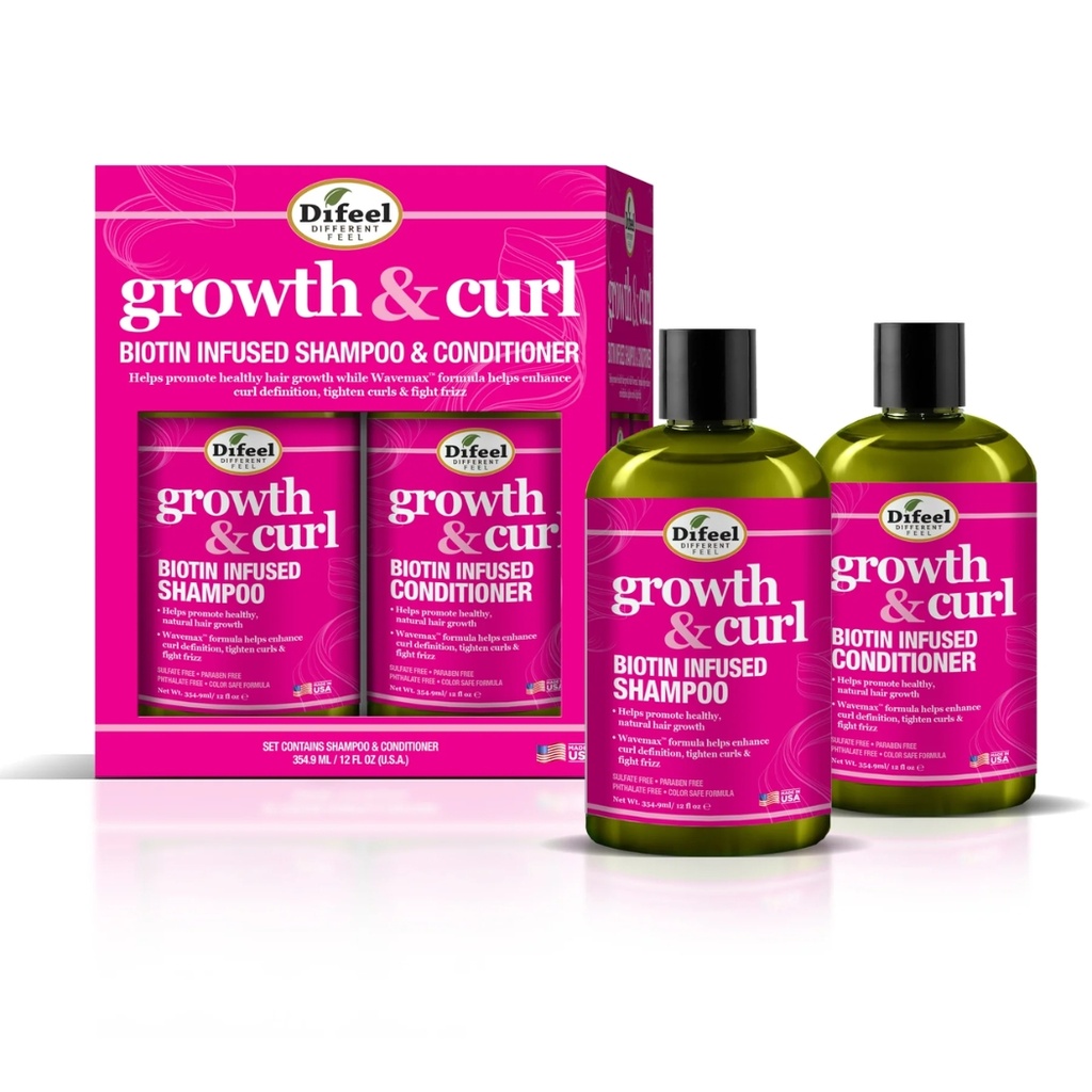 Growth and Curl Biotin Shampoo & Conditioner 12 oz Kit