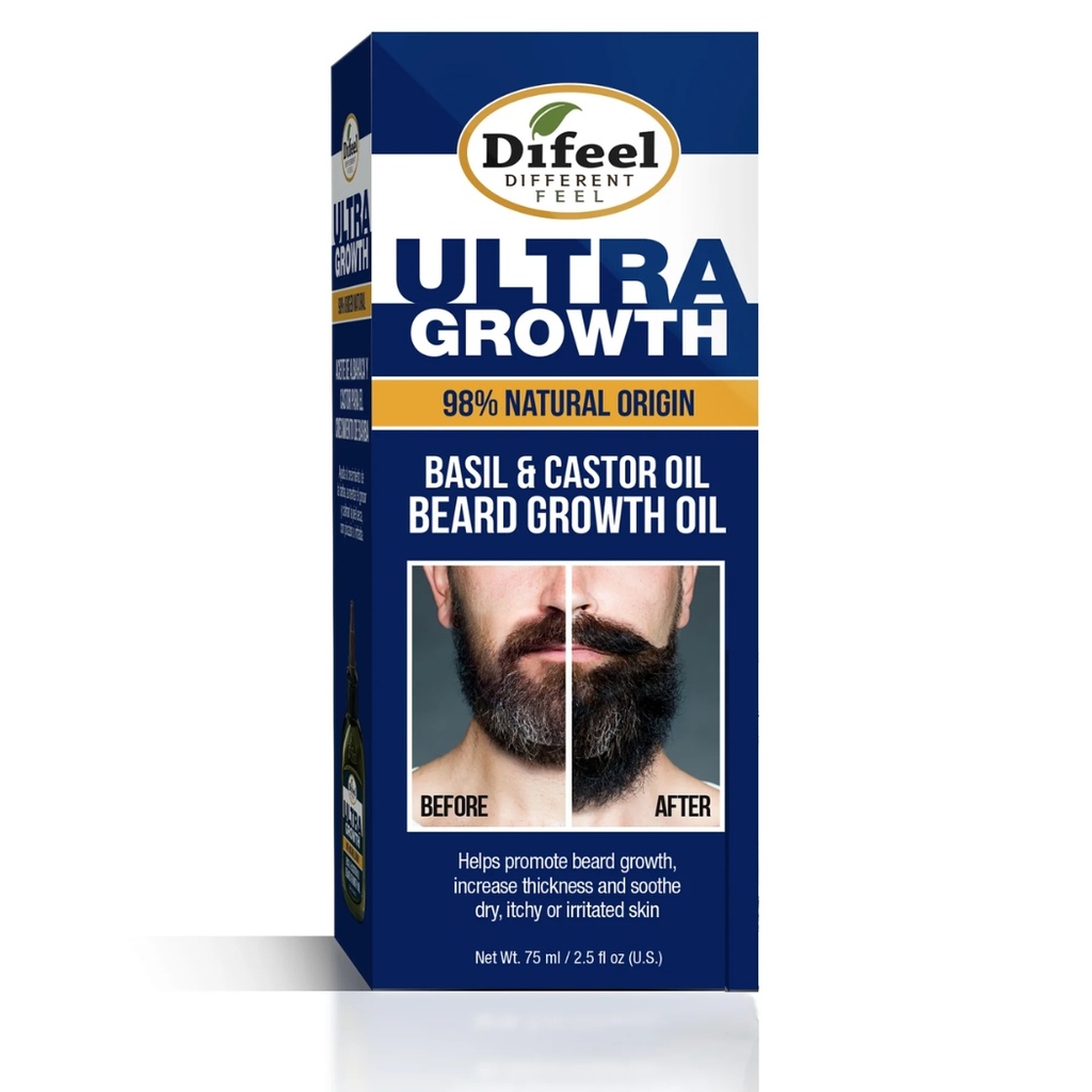 Mens Ultra Growth Basil and Castor Beard Oil 75 ml