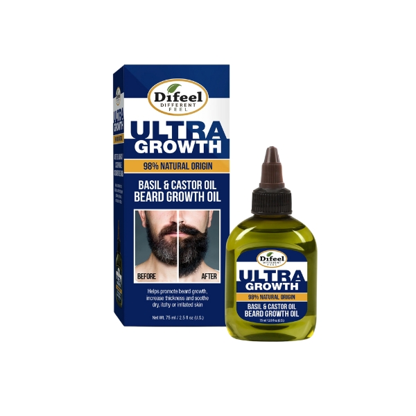 Mens Ultra Growth Basil and Castor Hair Oil 75 ml