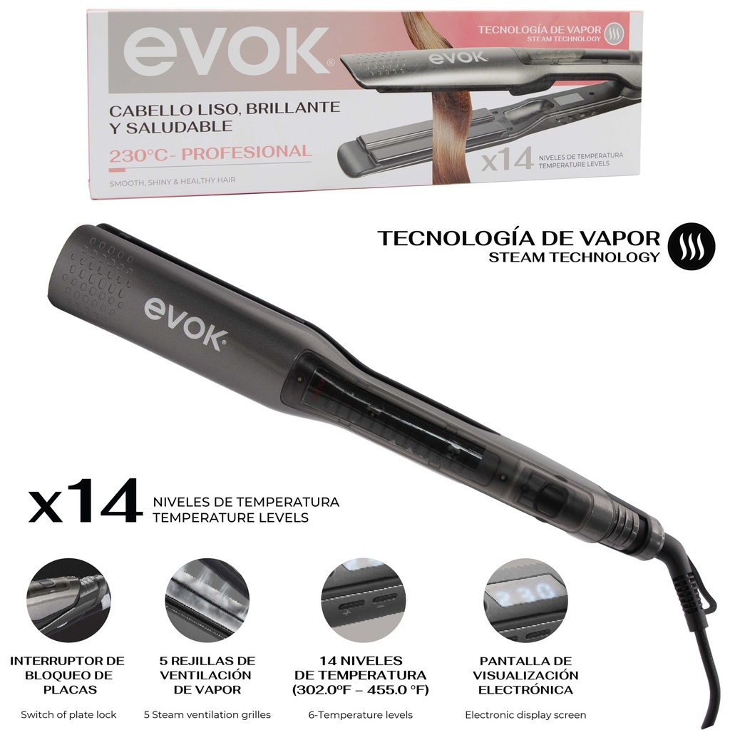 PLANCHA VAPOR PARA CABELLO