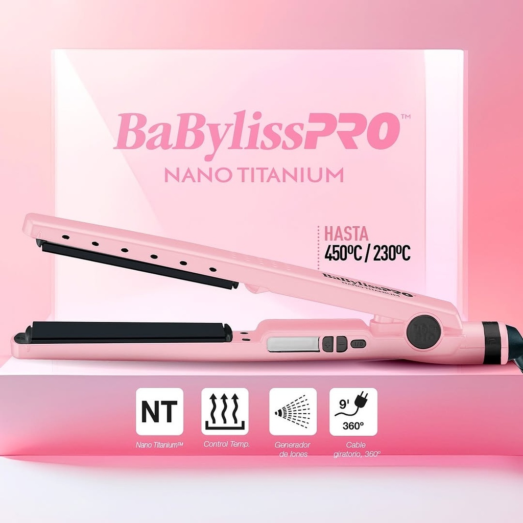 BaBylissPRO® PLANCHA Nano Titanium  Miami Pink 1¼´