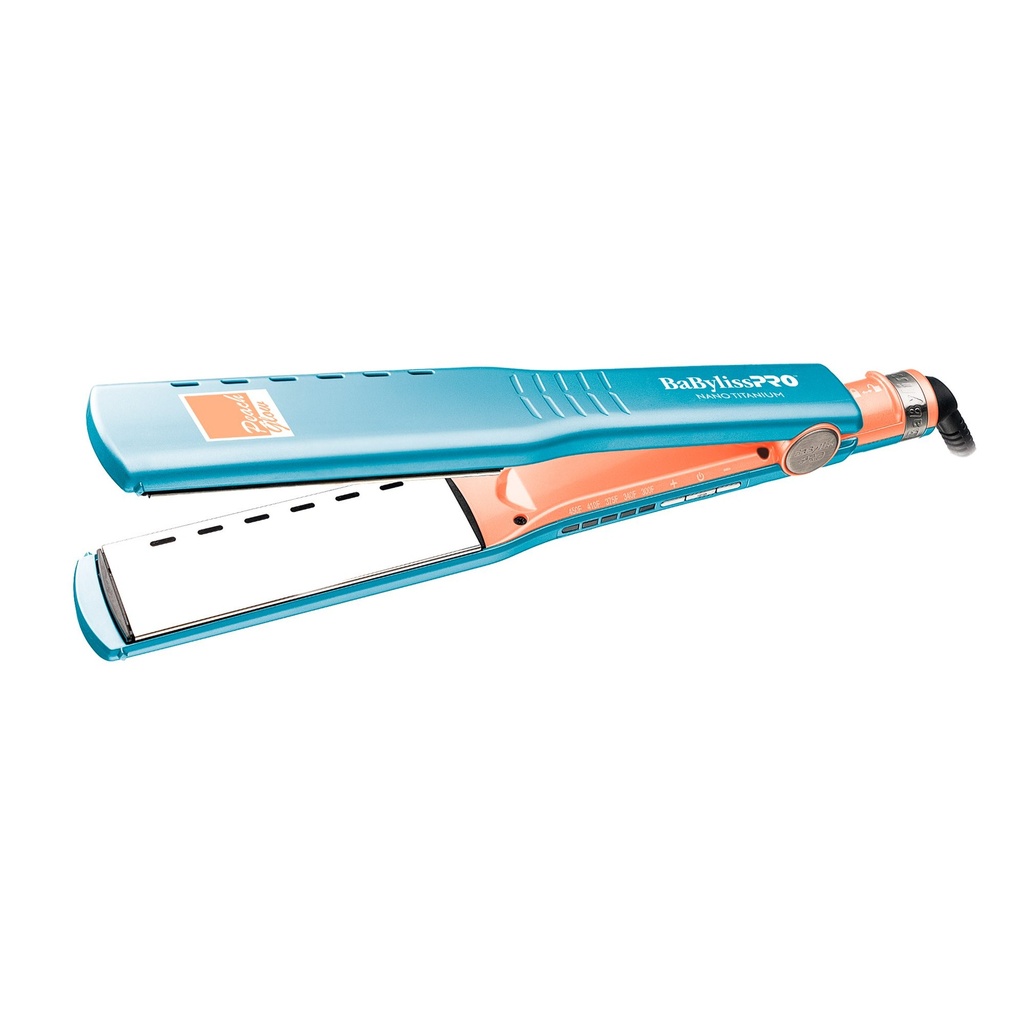 BaBylissPRO® PLANCHA PEACH GLOW VENTED 1 ½ Nano Titanium™ (AZUL Y MELOCOTON)