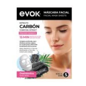 [EV-FMK-005] MASCARILLA FACIAL CARBON 5 UNIDADES