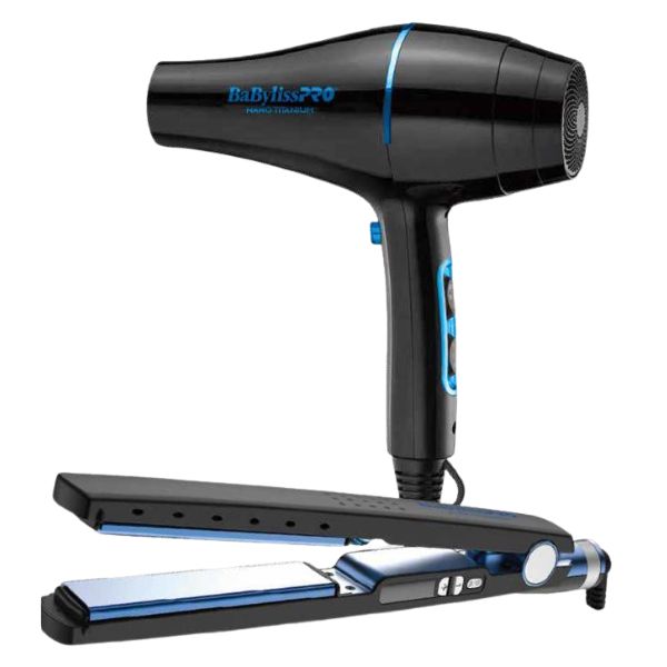 [BBLPP43UX] BaBylissPRO® PACK PLANCHA 4091 Nano Titanium™ + BLOWER 2000 WATT BLUE