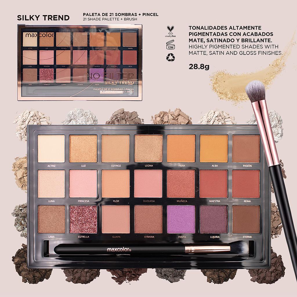 [EV-21SP-2] PALETA DE SOMBRAS 21 TONOS + PINCEL MAXCOLOR