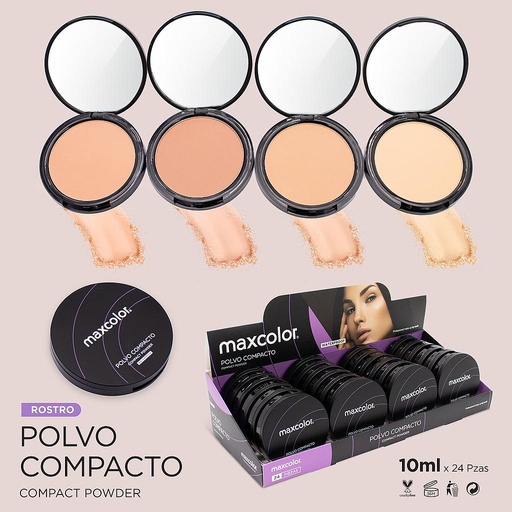 [EV-WY2103-01] POLVO COMPACTO 24PZ MAXCOLOR