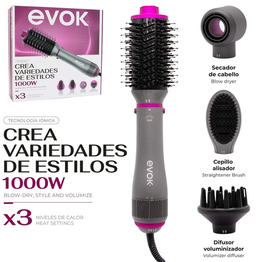 [EV-HD-6737] CEPILLO SECADOR DE CABELLO