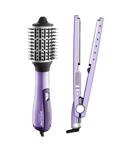 [BNTLVPP44UX] BaBylissPRO® COMBO FLAT 1 1/4" + HOT AIR BRUSH 2.5" VELVET LIMITED EDITION